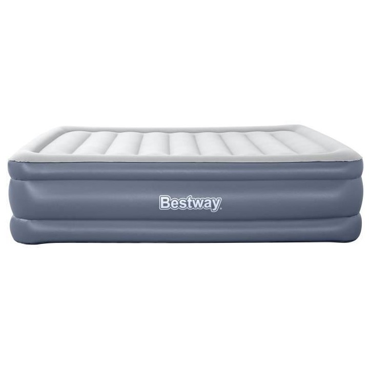 Lit gonflable - BESTWAY - 6713I - Tritech™ - 2 places, 203 x 152 x 51 cm, pompe électrique intégrée, cadre de lit