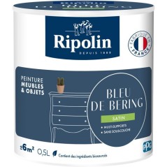 Peinture meuble et objet - Bleu de bering - Satiné - Ripolin - 0,5L