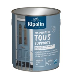 Peinture multi-supports - Bleu pastel - RAL 5024 - Mat - Ripolin - 2L