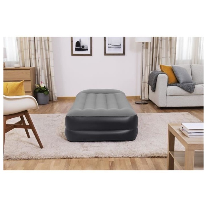 Lit gonflable - BESTWAY - Tritech 1P - 1 place - 191x97x46 cm avec pompe électrique intégrée Lit gonflable - BESTWAY - Tritech 1P - 1 place - 191x97x46 cm avec pompe électrique intégrée