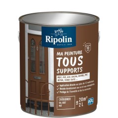 Peinture multi-supports - Châtaigner - RAL 8007 - Mat - Ripolin - 2L