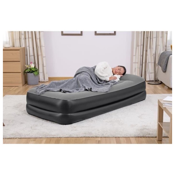 Lit gonflable - BESTWAY - Tritech 1P - 1 place - 191x97x46 cm avec pompe électrique intégrée Lit gonflable - BESTWAY - Tritech 1P - 1 place - 191x97x46 cm avec pompe électrique intégrée