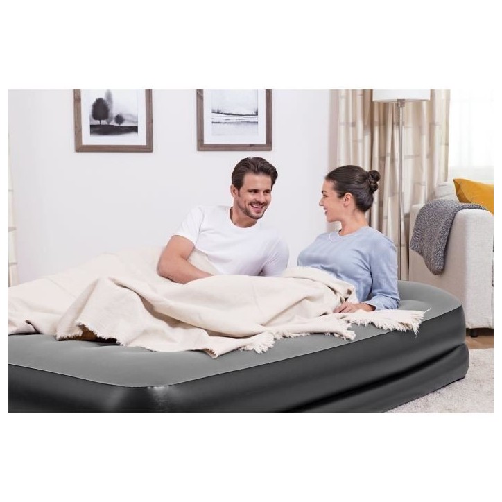 Lit gonflable - BESTWAY - Tritech 2P - 2 places - 203x152x46 cm avec pompe électrique intégrée Lit gonflable - BESTWAY - Tritech 2P - 2 places - 203x152x46 cm avec pompe électrique intégrée