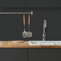 Peinture rénovation cuisine et salle de bain - Noir houvert - Satiné