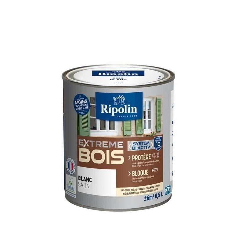 RIPOLIN Peinture Bois Satin Haute Protection 10 ans qui Protege et Mag