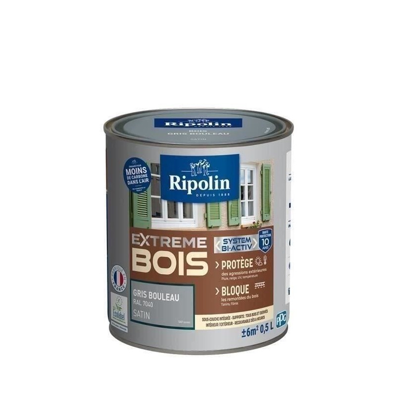 RIPOLIN Peinture Bois Satin Haute Protection 10 ans qui Protege et Mag