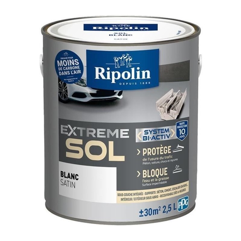 RIPOLIN PROTECTION EXTREME SOL BLANC SATIN 2,5 L