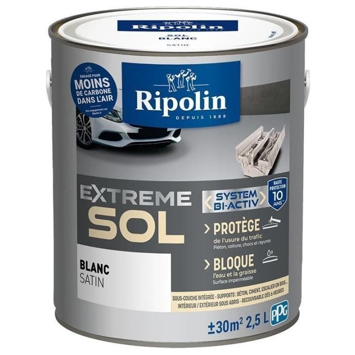 RIPOLIN PROTECTION EXTREME SOL BLANC SATIN 2,5 L RIPOLIN PROTECTION EXTREME SOL BLANC SATIN 2,5 L