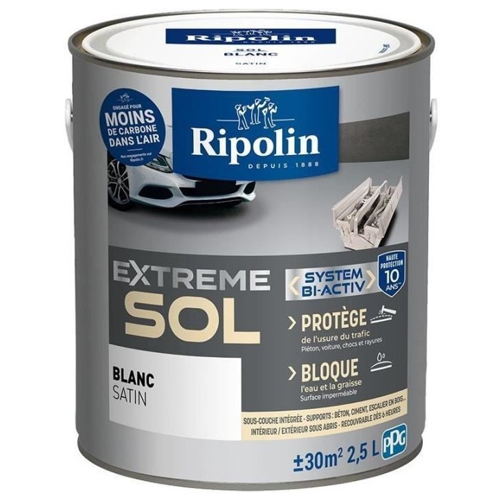 RIPOLIN PROTECTION EXTREME SOL BLANC SATIN 2,5 L RIPOLIN PROTECTION EXTREME SOL BLANC SATIN 2,5 L