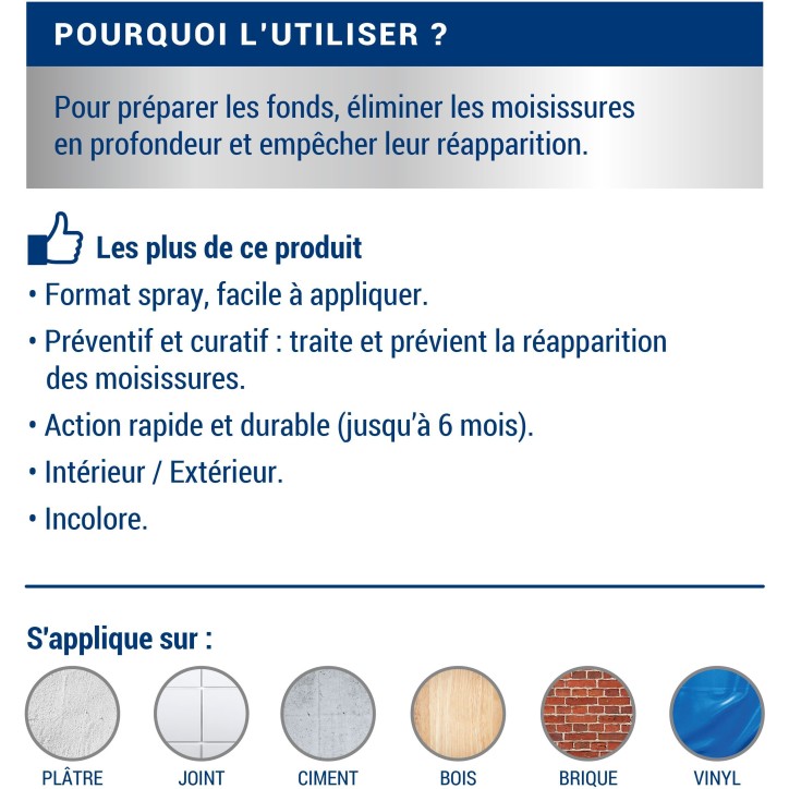 Anti-Moisissure - Incolore - Ripolin - 0,5L Anti-Moisissure - Incolore - Ripolin - 0,5L