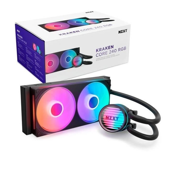NZXT - Kraken Core RGB - RL-KR24C-B1 - Watercooling - 240mm NZXT - Kraken Core RGB - RL-KR24C-B1 - Watercooling - 240mm