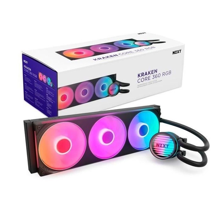 NZXT - Kraken Core RGB - RL-KR36C-B1 - Watercooling - 360mm NZXT - Kraken Core RGB - RL-KR36C-B1 - Watercooling - 360mm