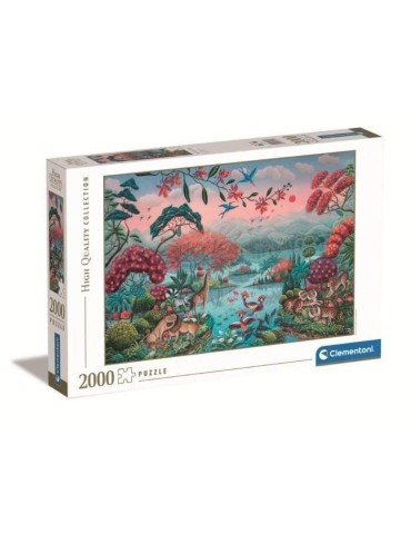 Puzzle - Clementoni - The Peaceful Jungle - 2000 pieces - Animaux - Multicolore