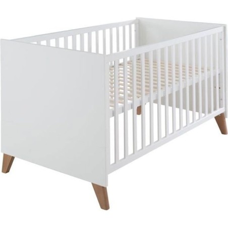 Lit bébé évolutif en lit junior - 70 x 140 cm - ROBA - OLE - Blanc