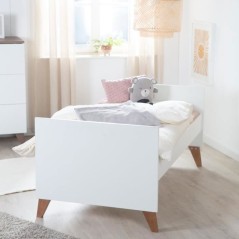 Lit bébé évolutif en lit junior - 70 x 140 cm - ROBA - OLE - Blanc