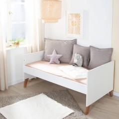 Lit bébé évolutif en lit junior - 70 x 140 cm - ROBA - OLE - Blanc