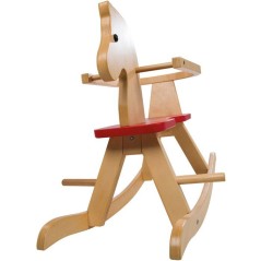 Cheval a bascule en bois - ROBA - Arceau de protection amovible - Natu