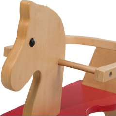 Cheval a bascule en bois - ROBA - Arceau de protection amovible - Natu