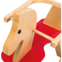 Cheval a bascule en bois - ROBA - Arceau de protection amovible - Natu