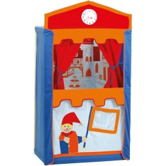 Théâtre de marionnettes en bois et tissu - ROBA - Avec 6 marionnette