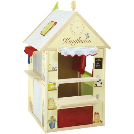 Maisonnette 4-en-1 - ROBA - Bois - 4 faces : Théâtre de marionnette,