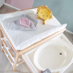 Table a langer extensible avec baignoire - ROBA - BABY POOL - Matelas
