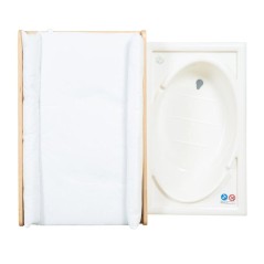 Table a langer extensible avec baignoire - ROBA - BABY POOL - Matelas