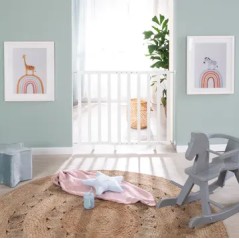 Barriere de sécurité bébé - ROBA - Pour porte et escalier - De 62 a 105 cm - Blanc