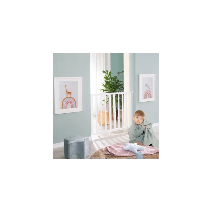 Barriere de sécurité bébé - ROBA - Pour porte et escalier - De 62 a 105 cm - Blanc