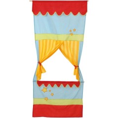 Castelet de marionnettes a suspendre - ROBA - Décor cirque rouge, j
