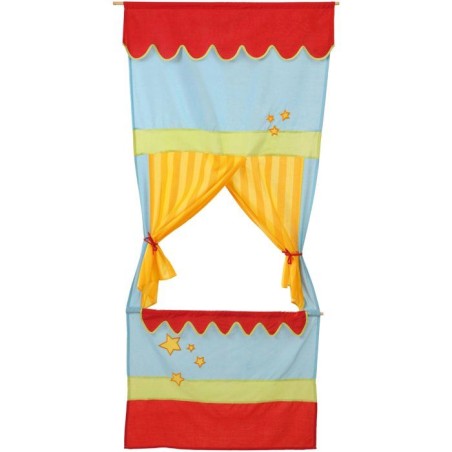 Castelet de marionnettes a suspendre - ROBA - Décor cirque rouge, j