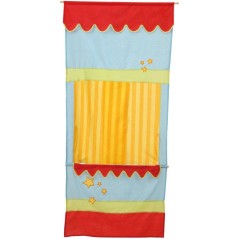 Castelet de marionnettes a suspendre - ROBA - Décor cirque rouge, j