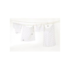 Matelas a langer - ROBA - LITTLE STARS - 85 x 75 cm - Blanc étoiles g