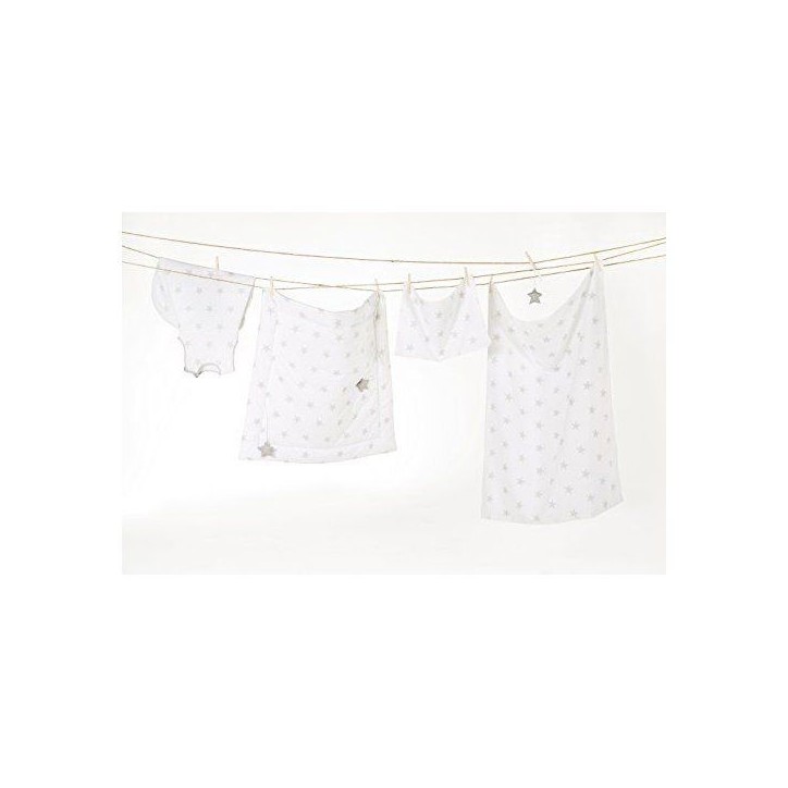 Matelas a langer - ROBA - LITTLE STARS - 85 x 75 cm - Blanc étoiles grises Matelas a langer - ROBA - LITTLE STARS - 85 x 75 cm - Blanc étoiles grises