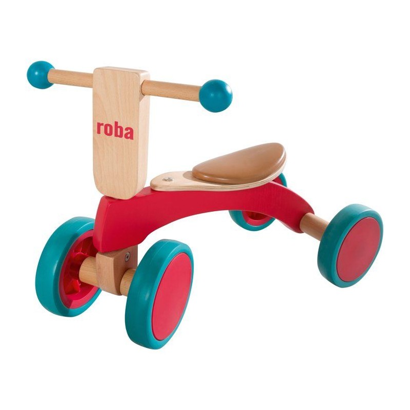 Porteur 1er âge - ROBA - Bois massif - Roues avant directionnelles -