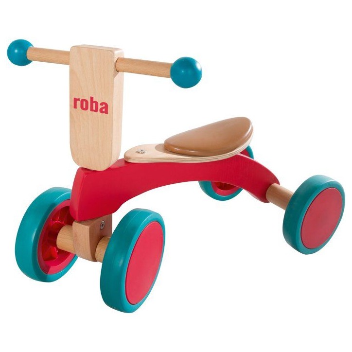 Porteur 1er âge - ROBA - Bois massif - Roues avant directionnelles - Siege rembourré - Des 12 mois Porteur 1er âge - ROBA - Bois massif - Roues avant directionnelles - Siege rembourré - Des 12 mois