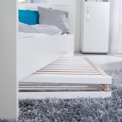 Lit bébé pliant - 60 x 120 cm - ROBA - FOLD UP - Roulettes - Bois /