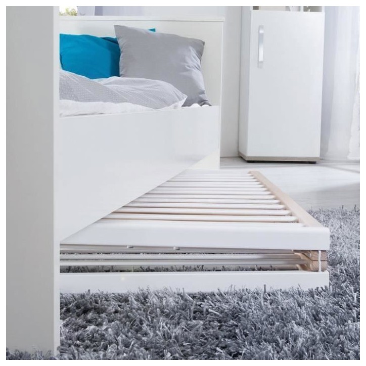 Lit bébé pliant - 60 x 120 cm - ROBA - FOLD UP - Roulettes - Bois / Blanc Lit bébé pliant - 60 x 120 cm - ROBA - FOLD UP - Roulettes - Bois / Blanc