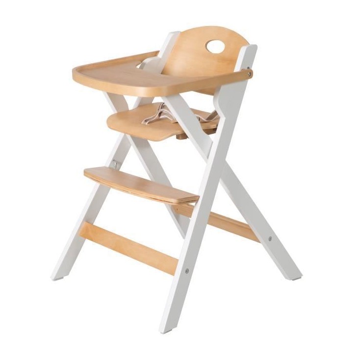Chaise haute pliable - ROBA - FOLD UP SMART - Plateau repas + harnais de sécurité - Bois / Blanc Chaise haute pliable - ROBA - FOLD UP SMART - Plateau repas + harnais de sécurité - Bois / Blanc
