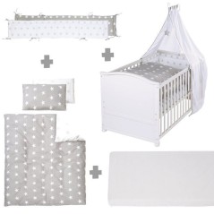 Lit bébé évolutif - 70 x 140 cm - ROBA - LITTLE STARS - Avec access