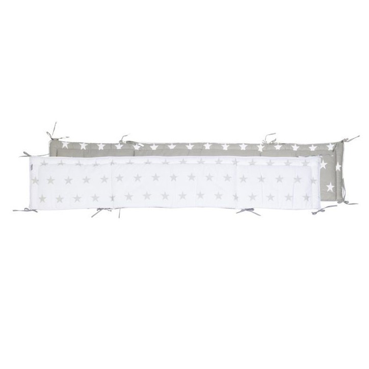 Lit bébé évolutif - 70 x 140 cm - ROBA - LITTLE STARS - Avec accessoires - Blanc Lit bébé évolutif - 70 x 140 cm - ROBA - LITTLE STARS - Avec accessoires - Blanc