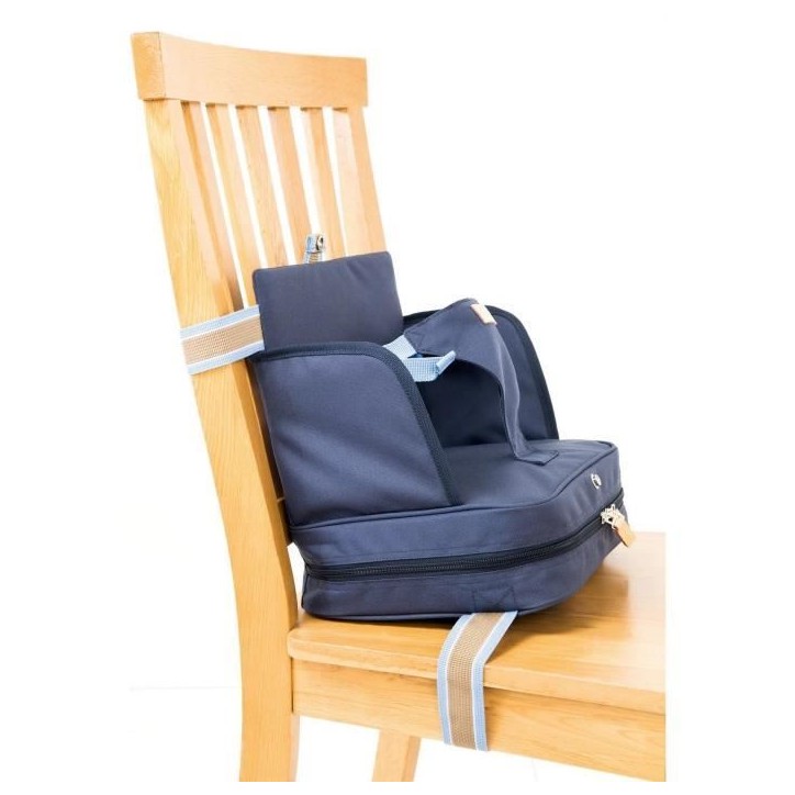 Réhausseur de chaise bébé - ROBA - Pliable - Coussin gonflable - Ceinture ajustable - 6 mois / 3 Ans (15 Kg) - Bleu marine Réhausseur de chaise bébé - ROBA - Pliable - Coussin gonflable - Ceinture ajustable - 6 mois / 3 Ans (15 Kg) - Bleu marine