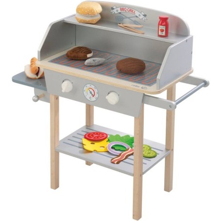 Cuisine barbecue pour enfant - ROBA - Bois massif - 14 accessoires - G