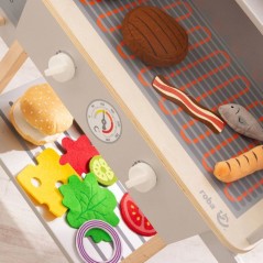 Cuisine barbecue pour enfant - ROBA - Bois massif - 14 accessoires - G