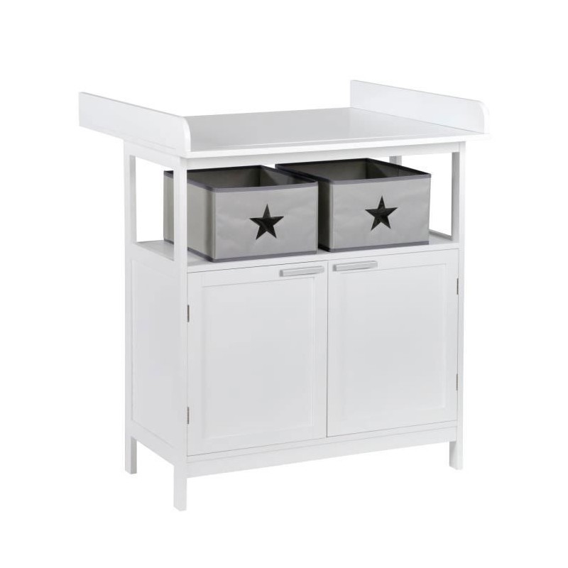 Commode a langer - ROBA - HAMBURG - 2 portes + 2 boîtes de rangement