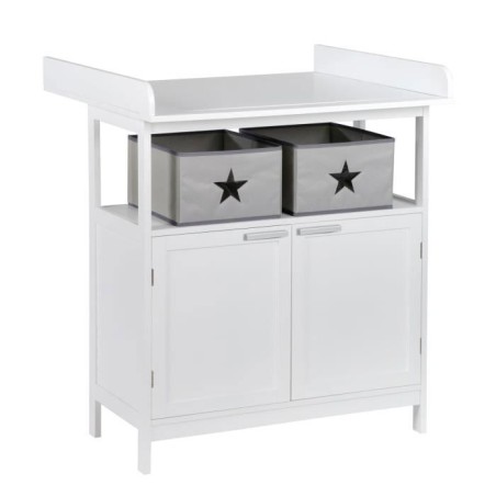 Commode a langer - ROBA - HAMBURG - 2 portes + 2 boîtes de rangement