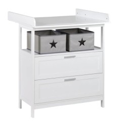 Commode a langer - ROBA - HAMBURG - 2 tiroirs + 2 boîtes de rangement