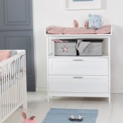 Commode a langer - ROBA - HAMBURG - 2 tiroirs + 2 boîtes de rangement