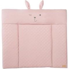 Matelas a langer - ROBA - Visage de lapin Lily Rosa - 85 x 75 cm - Ros