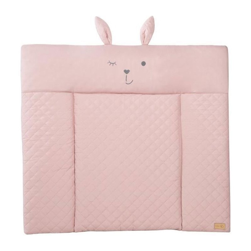 Matelas a langer - ROBA - Visage de lapin Lily Rosa - 85 x 75 cm - Ros